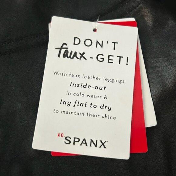 NWT SPANX Moto Shaping Faux Leather Leggings Pants Spanx Shapewear - Picture 13 of 15